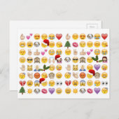 kerst emojis feestdagenkaart (Voorkant / Achterkant)