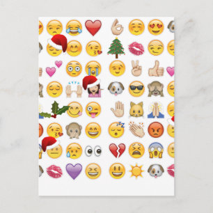 kerst emojis feestdagenkaart
