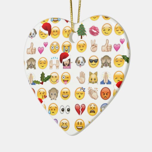 kerst emojis keramisch ornament (Links)
