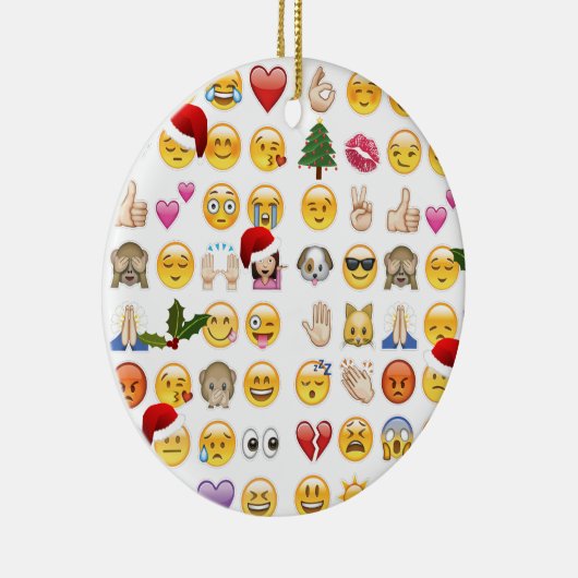 kerst emojis keramisch ornament (Rechts)