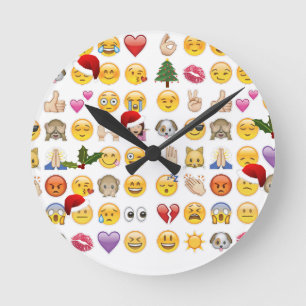 kerst emojis ronde klok