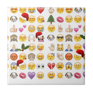 kerst emojis tegeltje