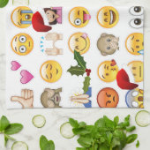 kerst emojis theedoek (Gevouwen)