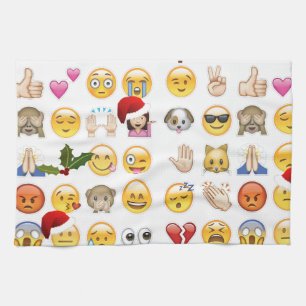 kerst emojis theedoek