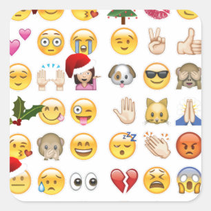 kerst emojis vierkante sticker