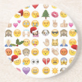 kerst emojis zandsteen onderzetter (Voorkant)