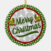 Kerst en Chanoeka Keramisch Ornament (Voorkant)