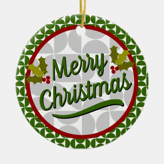 Kerst en Chanoeka Keramisch Ornament (Voorkant)