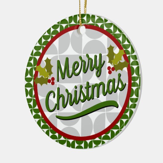 Kerst en Chanoeka Keramisch Ornament (Links)