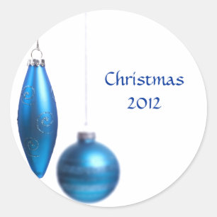 Kerst en Chanoeka vakantie Ornamenten Ronde Sticker