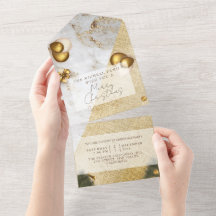 Kerst en feestdag met marmer gold glitter