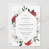 Kerst- en feestdag met rood en wit of feestdag kaart (Voorkant)