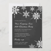 Kerst- en feestdag van zwarte en witte sneeuwvlokk kaart (Voorkant)