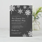 Kerst- en feestdag van zwarte en witte sneeuwvlokk kaart (Staand voorkant)