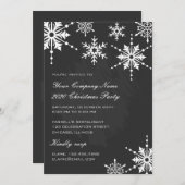 Kerst- en feestdag van zwarte en witte sneeuwvlokk kaart (Voorkant / Achterkant)