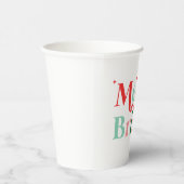 kerst en felroze rode moderne doopvont papieren bekers (Rechts)