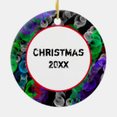 Kerst en halloween met makreel en vorst keramisch ornament (Achterkant)