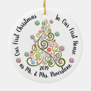 Kerst en Hanukkah vieren Keramisch Ornament