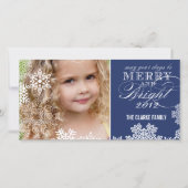 KERST- EN HELDER FOTO KAART | DONKERBLAUW (Voorkant)