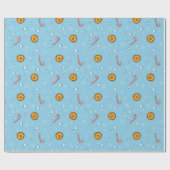 Kerst- en jaarpatroon cadeaupapier (Vlak)