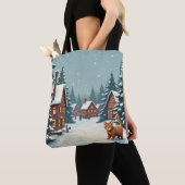 Kerst en Kat Canvas tas (Dichtbij)