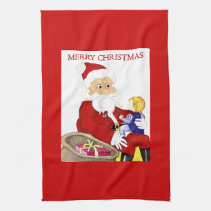 Kerst- en keukenhanddoeken voor vrolijk kerstfeest