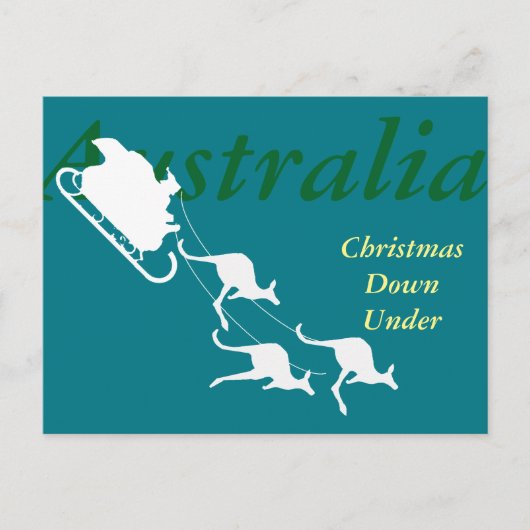 Kerst en Nieuwjaar Australië grafisch briefkaart. Feestdagenkaart (Voorkant)