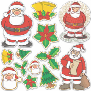 Kerst en Nieuwjaar Sticker Set