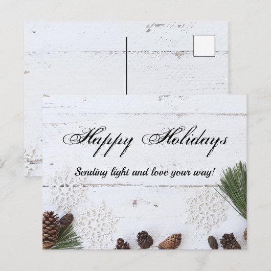 Kerst- en Nieuwjaarskaart Feestdagenkaart (Voorkant / Achterkant)