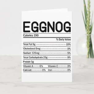 Kerst- en Thanksgivingvoedsel Feiten Eggnog Voedin Kaart