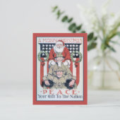 kerst en vrede feestdagenkaart (Staand voorkant)