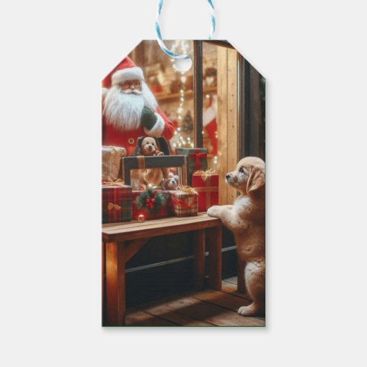 Kerst en wensen cadeaulabel (Voorkant)