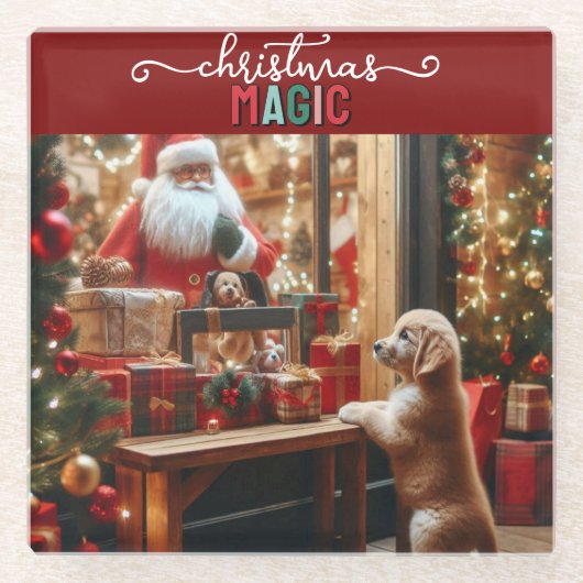 Kerst en wensen glazen onderzetter (Voorkant)