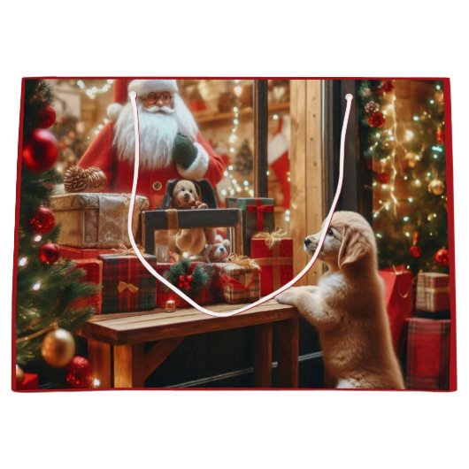 Kerst en wensen groot cadeauzakje (Voorkant)