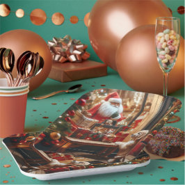 Kerst en wensen papieren bordje