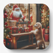 Kerst en wensen papieren bordje (Voorkant)