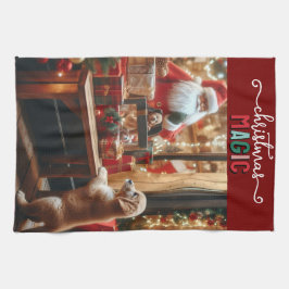 Kerst en wensen theedoek