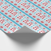 Kerst- en winterbreiwerk cadeaupapier (Hoek)