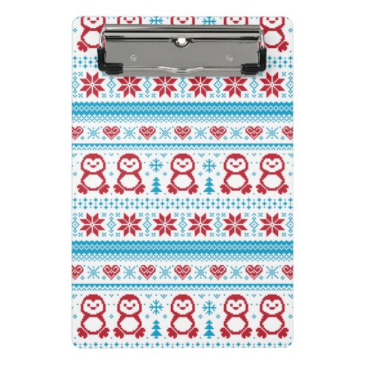 Kerst- en winterbreiwerk mini klembord (Voorkant)