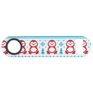 Kerst- en winterbreiwerk speed flessenopener