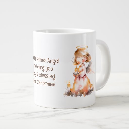 Kerst Engel Blessing Extra Grote Beker (Voorkant rechts)