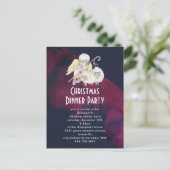 Kerst Engel Herder met Lambs Dinner Party Briefkaart (Staand voorkant)