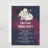 Kerst Engel Herder met Lambs Dinner Party Kaart (Voorkant)