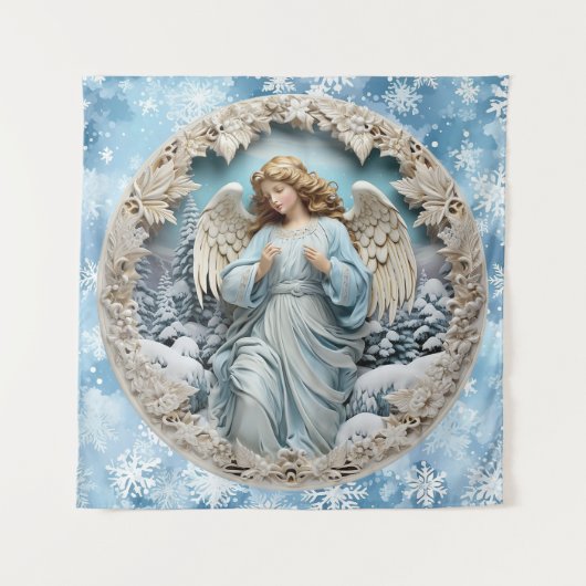 Kerst Engel Tapestry Wandkleed (Voorkant)