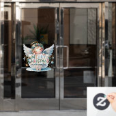 Kerst Engel Venster Cling Raamsticker (Kantoordeur)