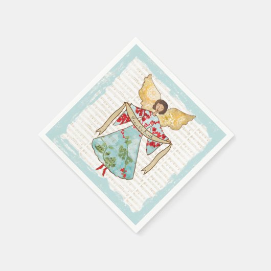 Kerst Engel Vrede op Aarde Servetten (Hoek)