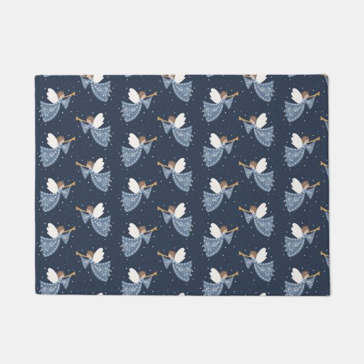 Kerst Engel Vrede op Aarde Vakantie Hartelijk Deurmat (Voorkant)