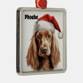 KERST ENGELS COCKER SPANIEL HOND METALEN ORNAMENT (Rechts)