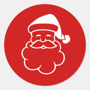 Kerst envelop afdichtingen met Santa Claus hoofd Ronde Sticker