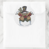 Kerst Envelope Sealer Ronde Sticker (Tas)